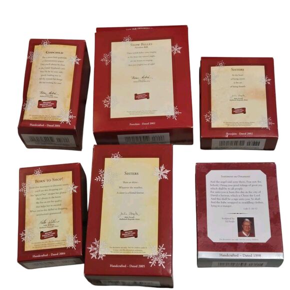 Lot of 6 Hallmark Keepsake Collector's Godson Sisters Born To Shop Manager - Picture 2 of 8